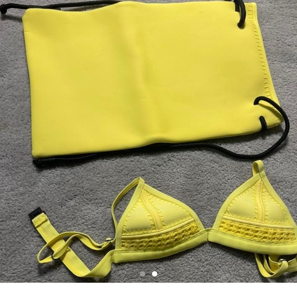 TRIANGL - yellow bikini set with matching bag - Picture 2 of 2